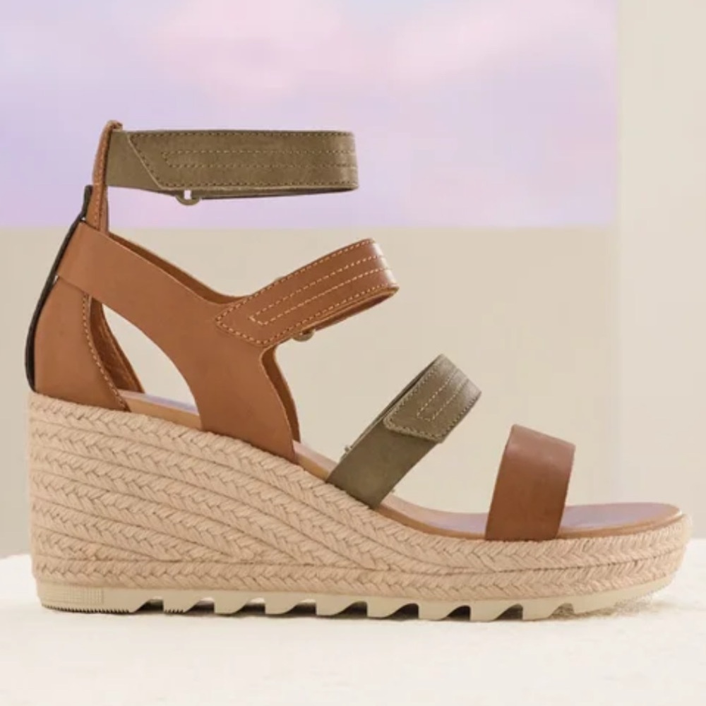 Sorel Cameron Wedge Multi Strap Sandal size 10